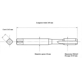 Taraud machine TRAPEZE TR24x5