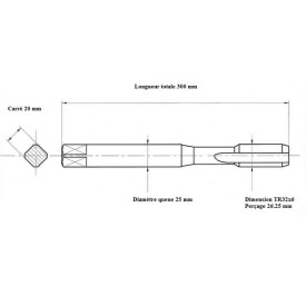 Taraud machine TRAPEZE TR32x6