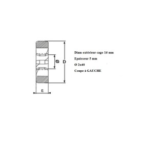 Filière métrique 2x40 GAUCHE