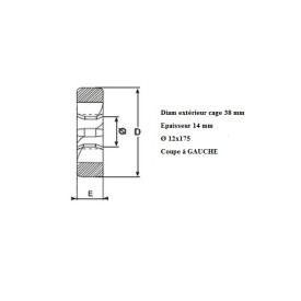 Filière métrique 12x175 GAUCHE