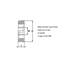 Filière métrique 14x200 GAUCHE