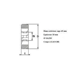Filière métrique 16x200 GAUCHE
