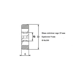 Filière pas métrique fin 8x100