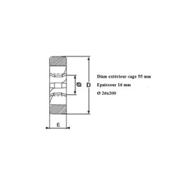 Filière pas métrique fin 26x200