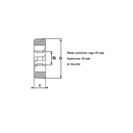 Filière pas métrique fin 30x150