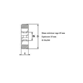Filière pas métrique fin 30x300