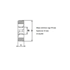 Filière Hexagonale 24x300