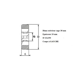 Filière métrique fin 12x150 GAUCHEHE