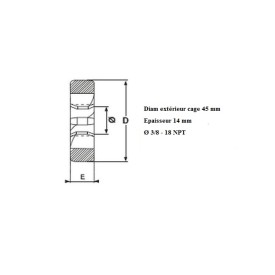 Filière 3/8" 18 NPT