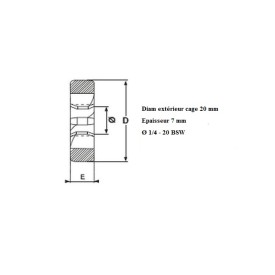 Filière 1/4" 20 BSW