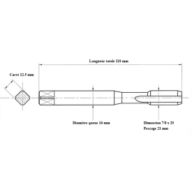 Jeu 3 tarauds 7/8" - 20 UNEF