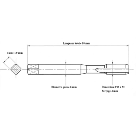 Jeu 2 tarauds 3/16"-32 BSF