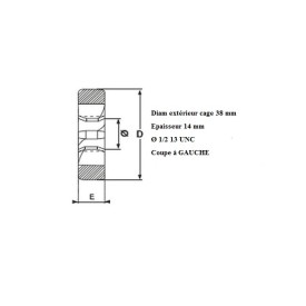 Filière 1/2" 13 UNC GAUCHE