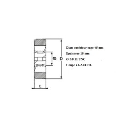 Filière 5/8" 11 UNC GAUCHE