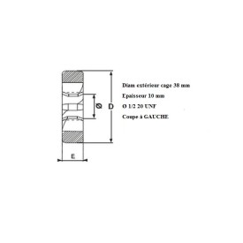 Filière 1/2" - 20 UNF GAUCHE