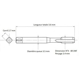 Jeu de tarauds N°4 - 48UNF