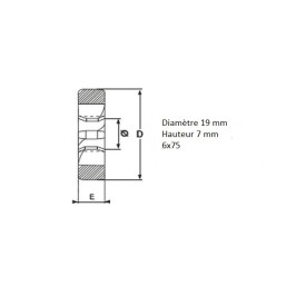 Filière Hexagonale métrique fin 6x75