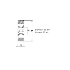 Filière Hexagonale métrique fin 14x150