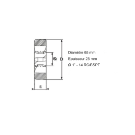 Filière GAZ conique 1" 11 BSPT/RC