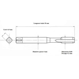 Jeu 3 tarauds métrique 5x80