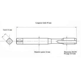Jeu 3 tarauds métrique 18x250