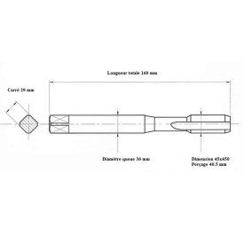 Jeu 3 tarauds métrique 45x450