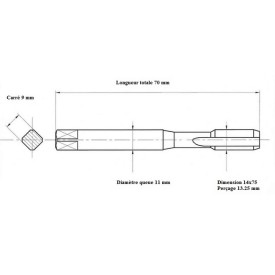 Jeu 2 tarauds métrique fin 14x75