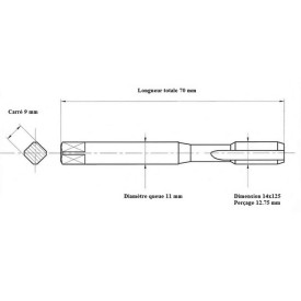 Jeu 2 tarauds métrique fin 14x125