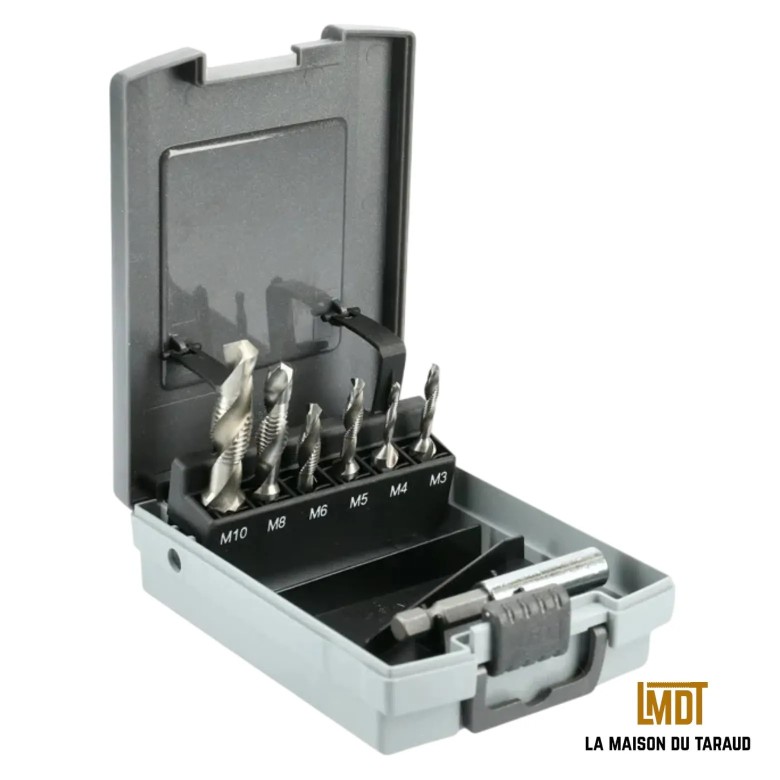 Coffret forets taraudeurs ébavureurs 6 pans M3/M10