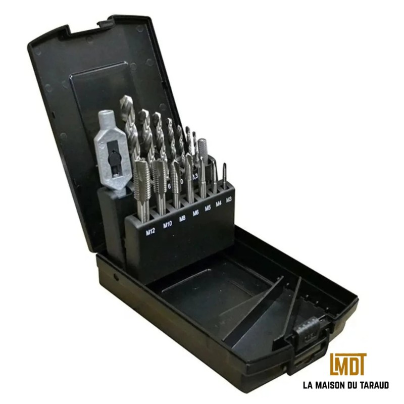 Coffret tarauds et forets /M3 à M12