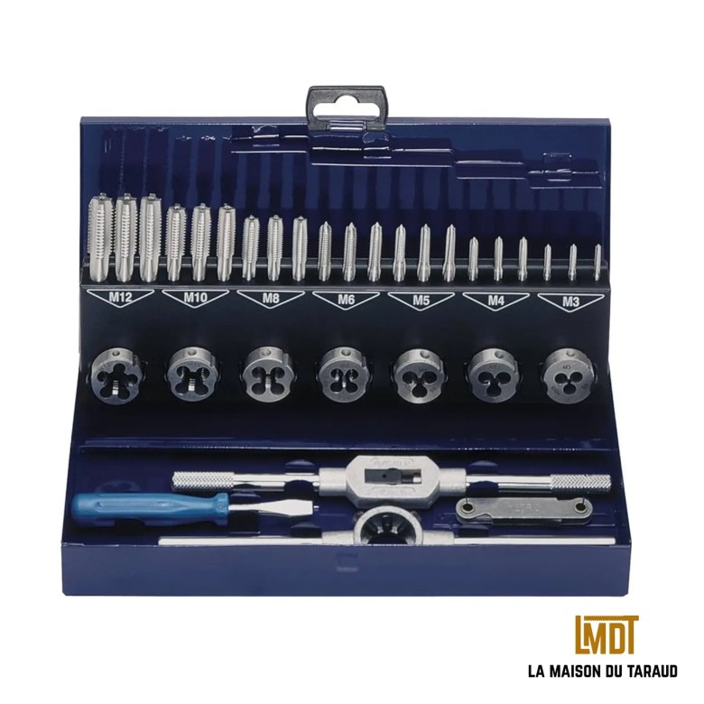 Coffret Tarauds main et Filières M3 à M12