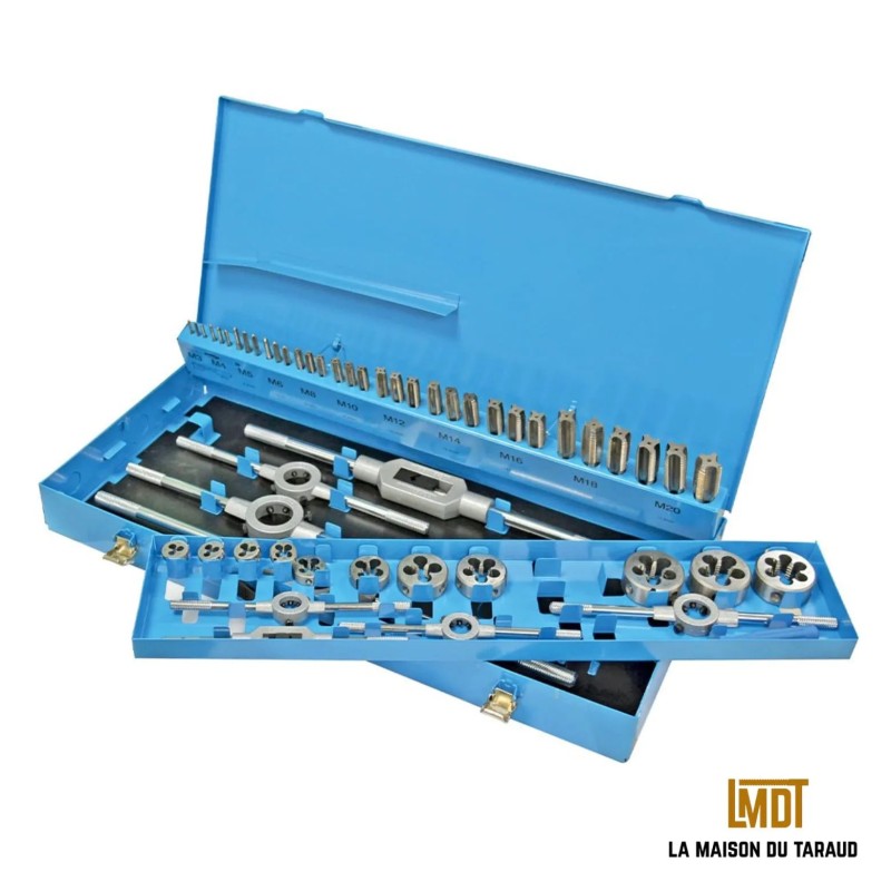 Coffret Tarauds main et Filières M3 à M20