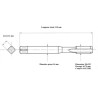 Taraud pas métrique fin 18x125 GAUCHE