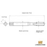 Taraud machine métrique fin 34x200 - M34x2.0 | LMDT