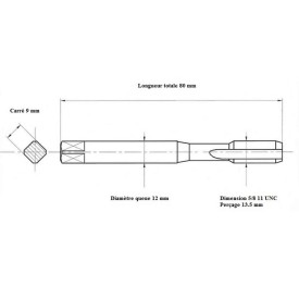 Taraud machine 5/8" - 11 UNC