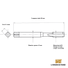 Taraud pas métrique fin 6x50 - M6x0.5 GAUCHE | LMDT