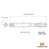 Taraud pas métrique fin 6x75 / M6x0.75 GAUCHE - LMDT