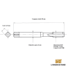 Taraud pas métrique fin 8x50 - M8x0.5 GAUCHE | LMDT