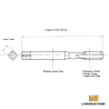 Taraud pas métrique fin 12x100 / M12x1.0 GAUCHE - LMDT