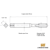 Taraud pas métrique fin 12x150 / M12x1.5 GAUCHE - LMDT