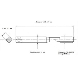 Jeu de tarauds 7/8" - 14UNF