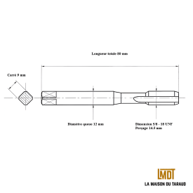 Jeu de tarauds 5/8" - 18UNF