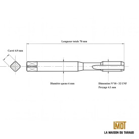 Taraud trou borgne N°10 - 32 UNF