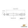 Dimensions du taraud machine 1/4" - 32 UNEF
