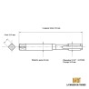 Dimensions du taraud machine 11/16" - 24 UNEF
