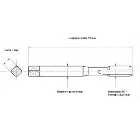 Taraud machine électrique PG 7