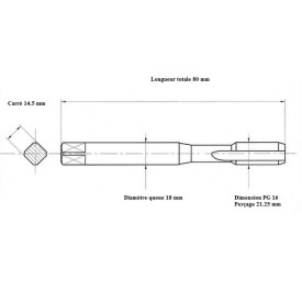 Taraud machine électrique PG 16