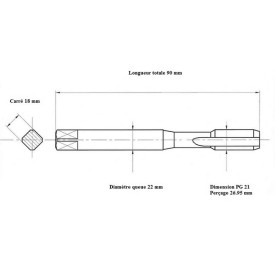 Taraud machine électrique PG 21