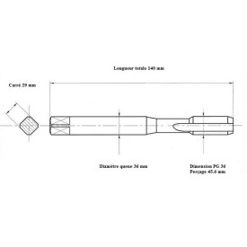 Taraud machine électrique PG 36