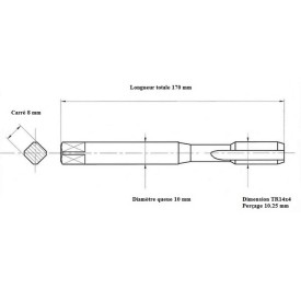 Taraud machine TRAPEZE TR14x4